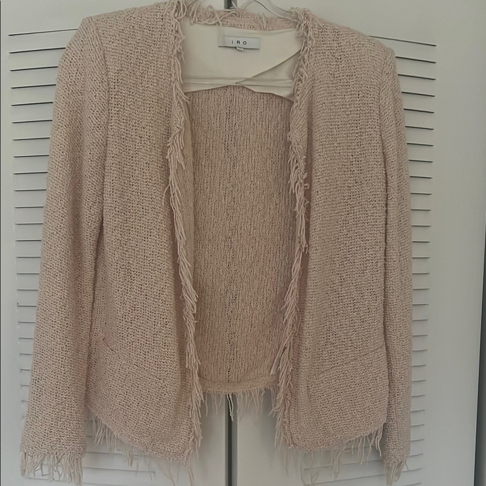 IRO Women's Blush Fringed Cardigan